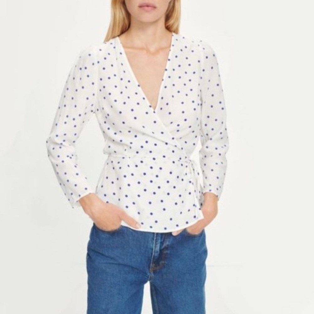 Samsoe Samsoe Polka Dot Wrap Shirt